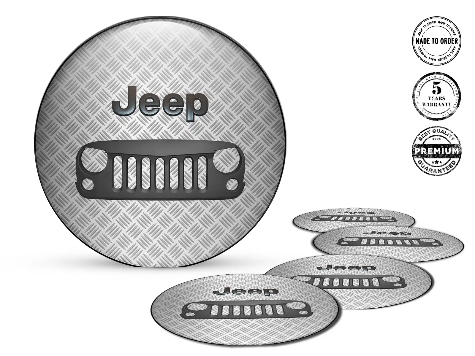 Jeep Emblema Bombado Logo Pegatina de Rueda Perfecta